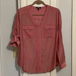 Express Portofino V-neck blouse
